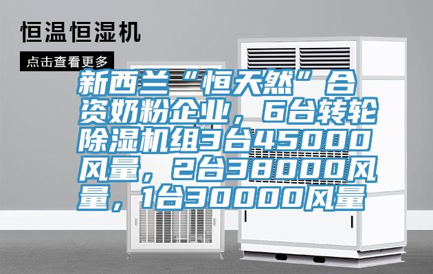 新西兰“恒天然”合资奶粉企业，6台转轮除湿机组3台45000风量，2台38000风量，1台30000风量