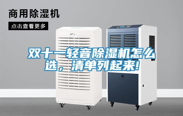 双十一轻音除湿机怎么选，清单列起来!