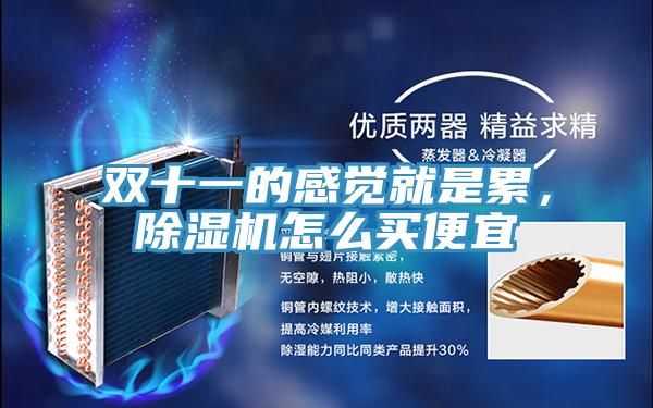 双十一的感觉就是累，除湿机怎么买便宜