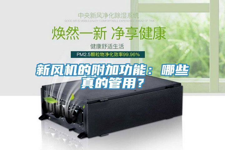 新风机的附加功能：哪些真的管用？