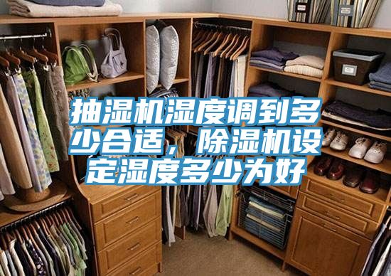 抽湿机湿度调到多少合适，除湿机设定湿度多少为好