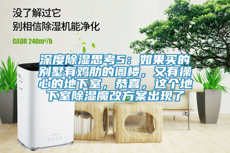 深度除湿思考5：如果买的别墅有鸡肋的阁楼，又有操心的地下室，恭喜，这个地下室除湿魔改方案出现了