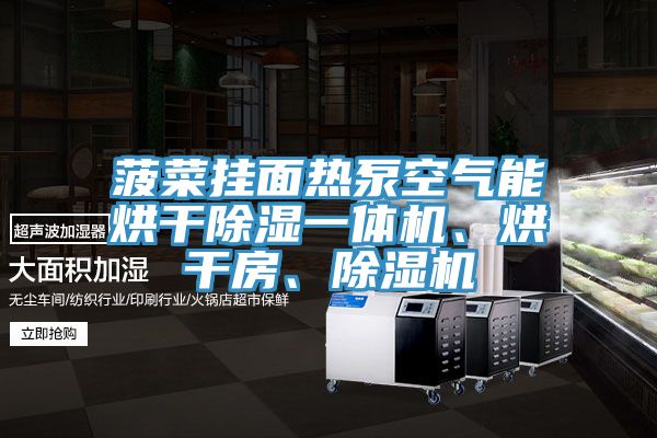 菠菜挂面热泵空气能烘干除湿一体机、烘干房、除湿机