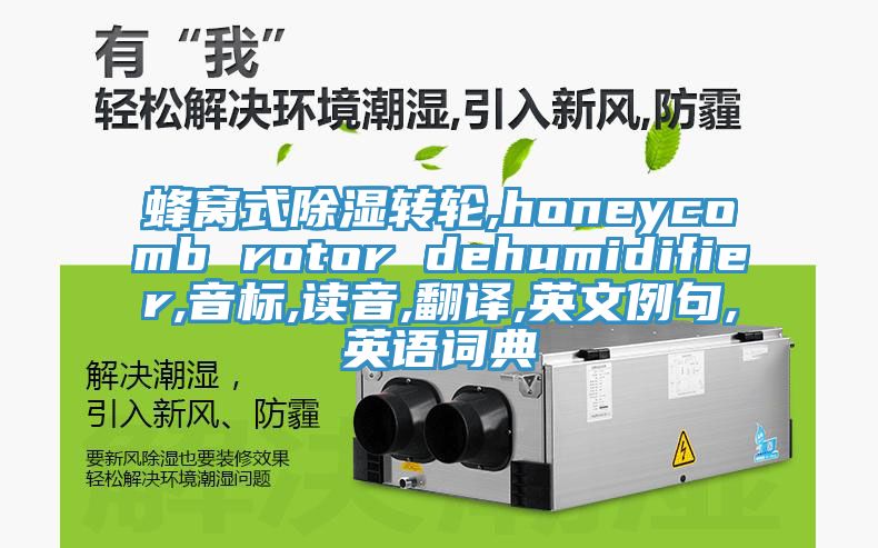 蜂窝式除湿转轮,honeycomb rotor dehumidifier,音标,读音,翻译,英文例句,英语词典