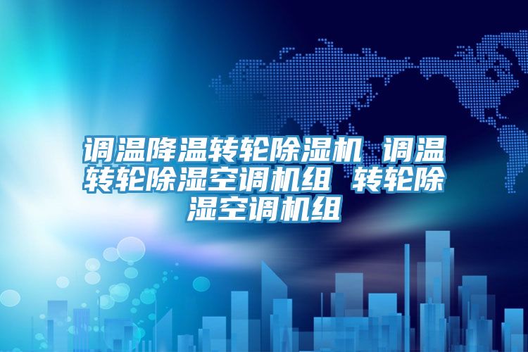 调温降温转轮除湿机 调温转轮除湿空调机组 转轮除湿空调机组