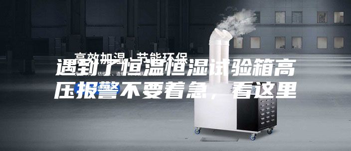 遇到了恒温恒湿试验箱高压报警不要着急，看这里